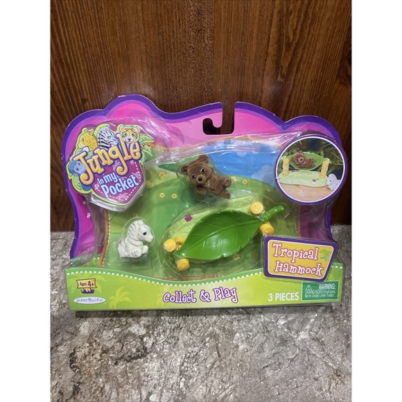 VTG 2000's Puppies Jungle In My Pocket Tropical Hammock Rare JAKKS - Picture 1 of 8